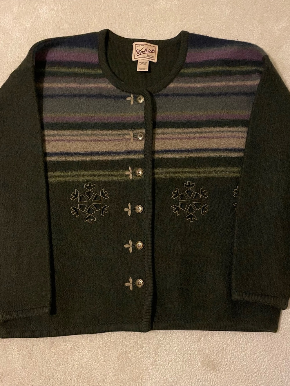 Woolrich vintage wool sweater cardigan-large EUC